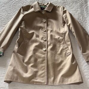 BNWOT Classic Tan Women's Day /Trench Coat Poppy lined by COACH 100% Cotton S